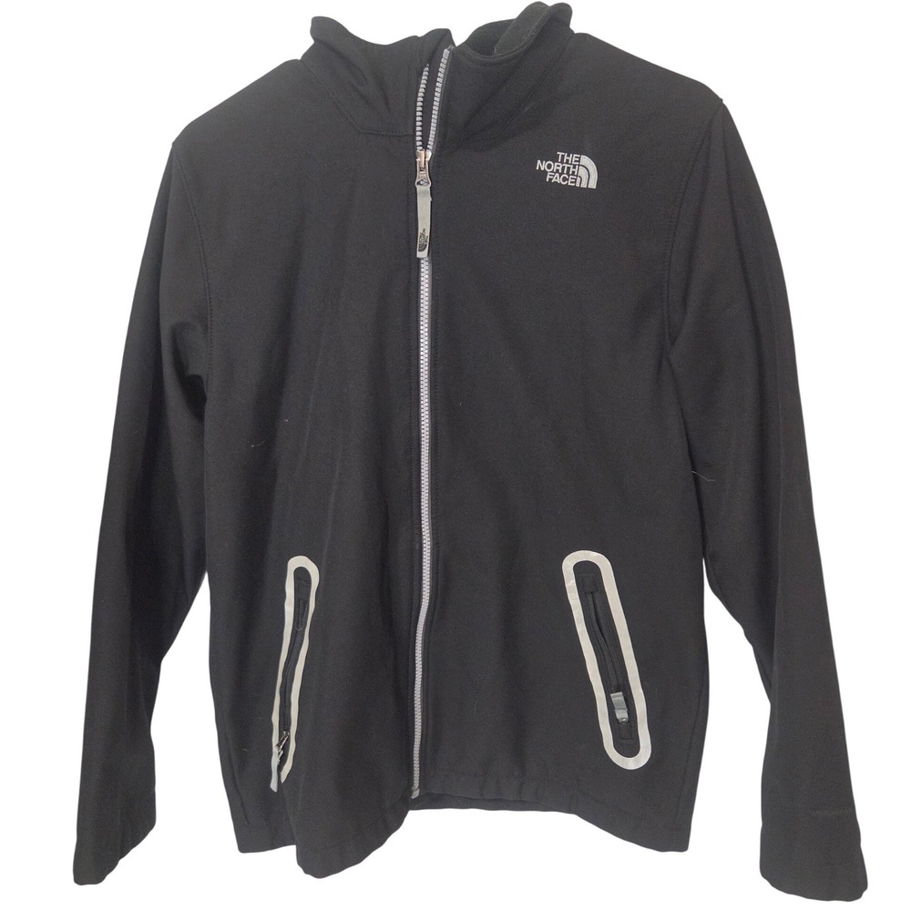 The North‎ Face Windwall Softshell Jacket XL Boys Black Fair Condition